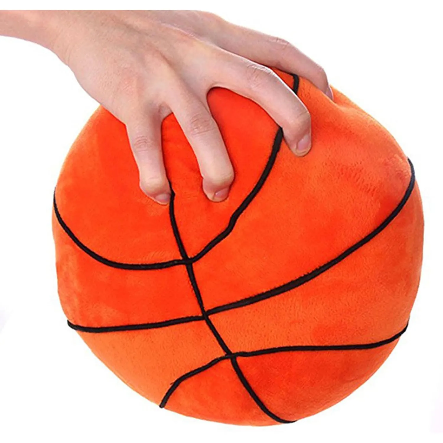 10 Inch Fluffy Round Basketball Hugging Pillow Stuffed Basketball Plush Toy So