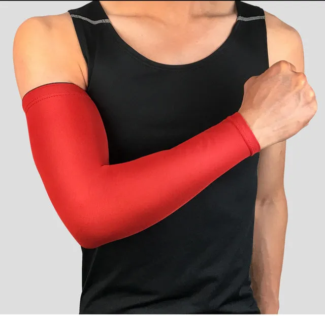 1PCS High Elastic Basketball Arm Sleeve Armband Soccer Volleyball Elbow Support Brace Cotovelo De Basquete Sports Safety