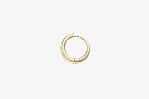 9k Gold Mini Dodu Round Chunky Hoop - Single Earring