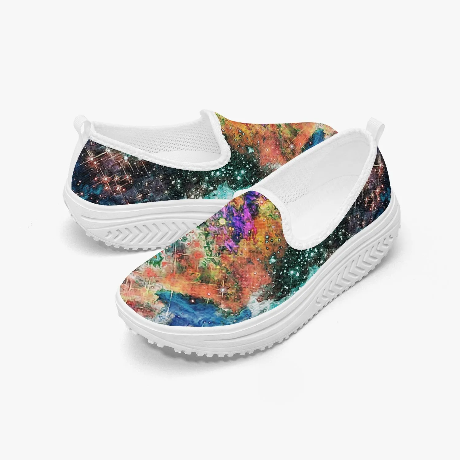 Acquiesce Apothos Psychedelic Split-Style Women's Slip-On Mesh Rocking Shoes