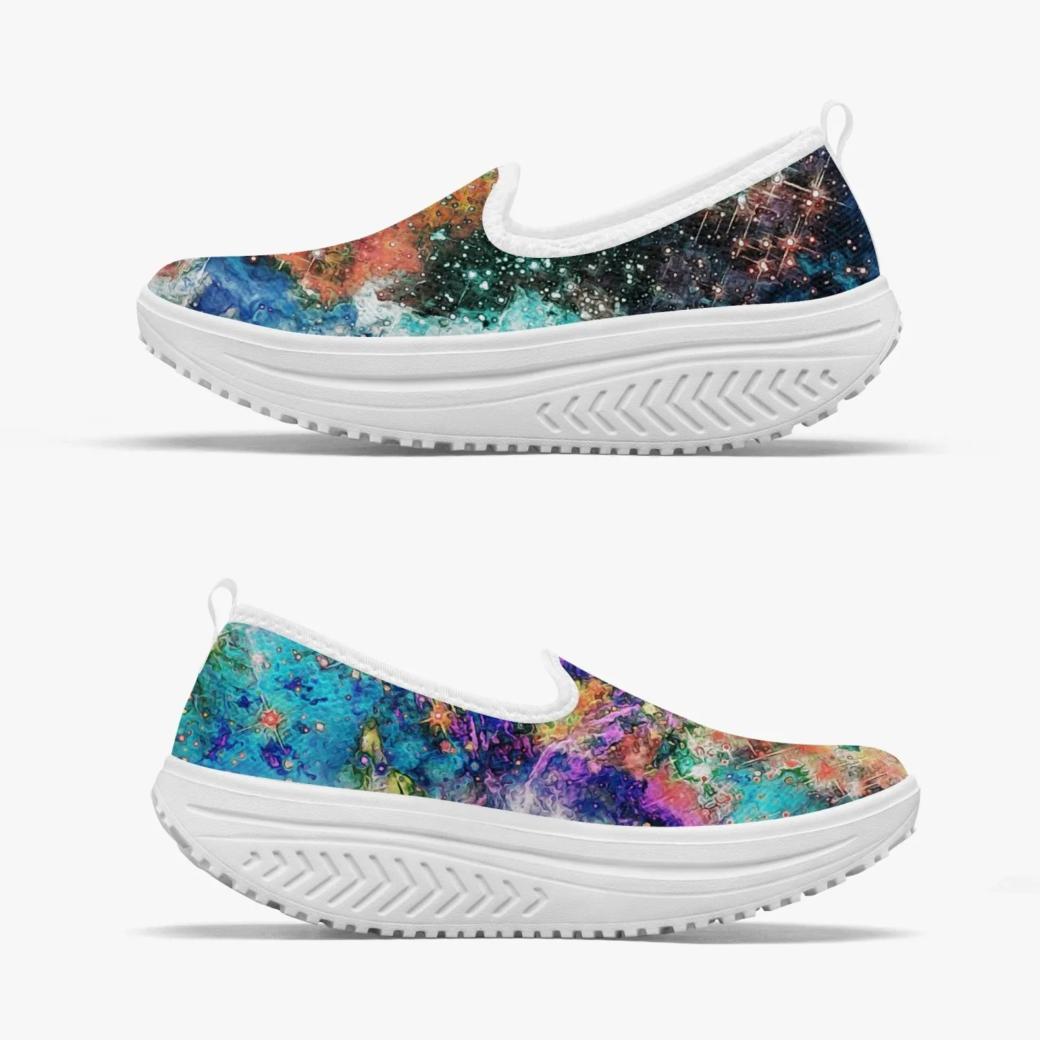 Acquiesce Apothos Psychedelic Split-Style Women's Slip-On Mesh Rocking Shoes