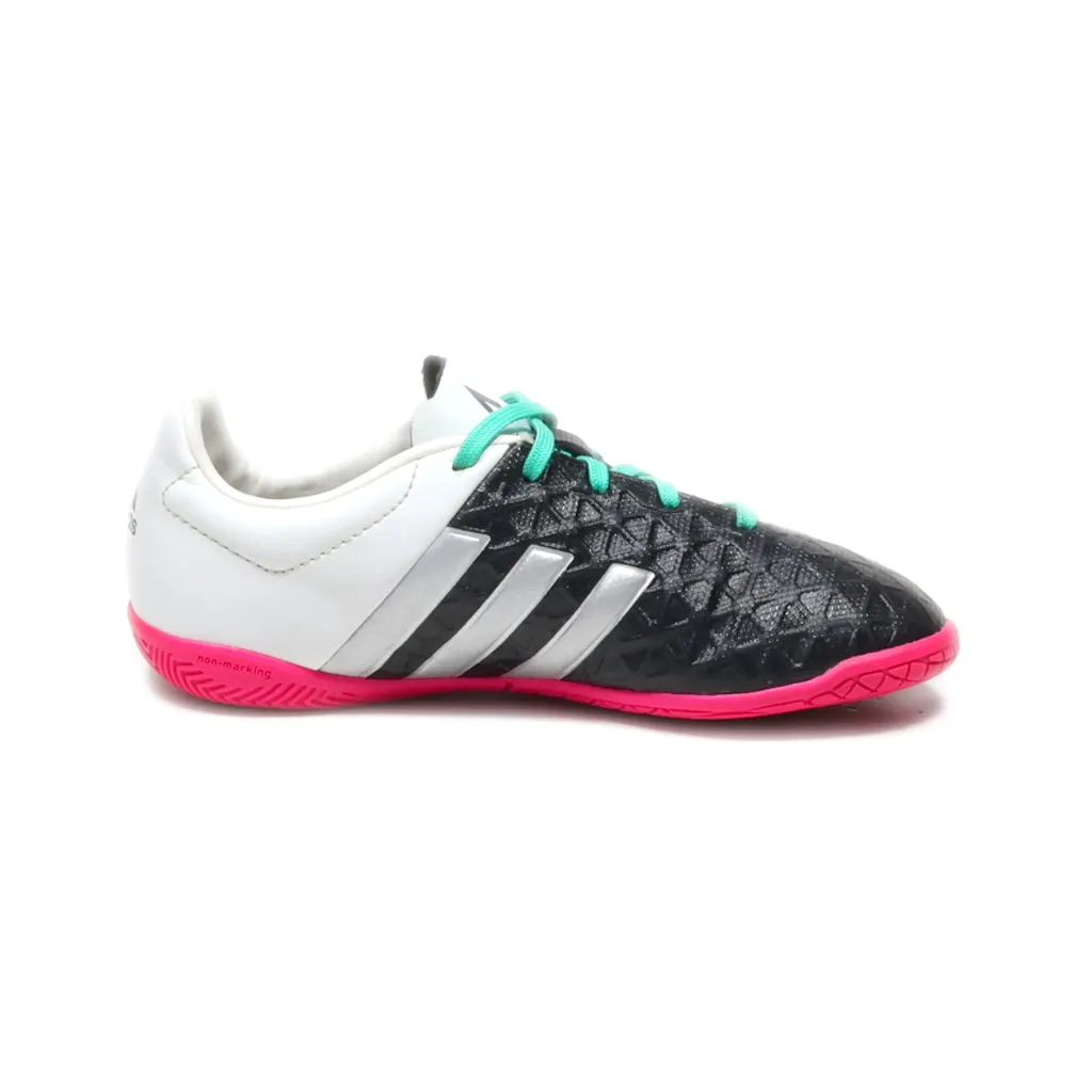 Adidas Ace 15.4 In J Buty Halowe Sport Shoes Leather Black Colour For Kids