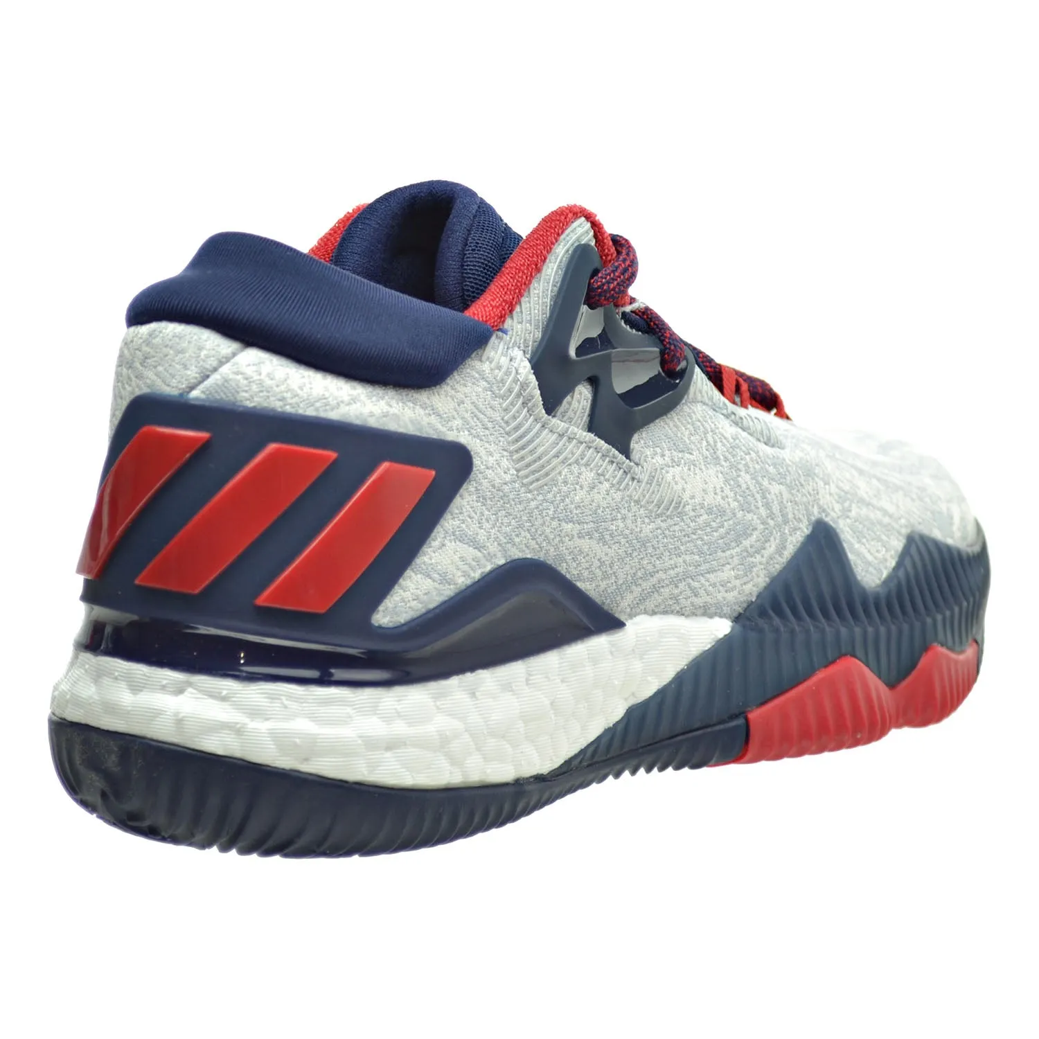 Adidas Crazylight Boost Low Big Kid's Shoes White/Scarlet/Collegiate Navy