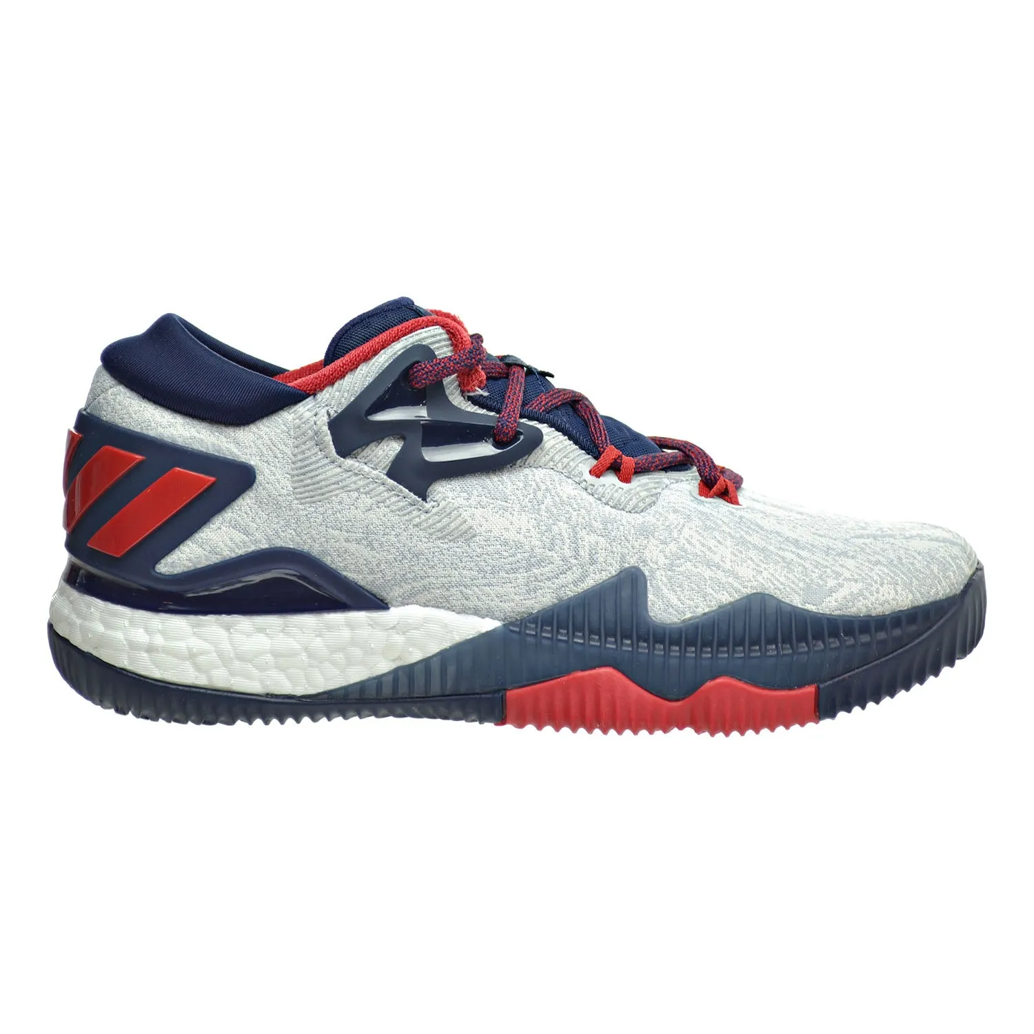 Adidas Crazylight Boost Low Big Kid's Shoes White/Scarlet/Collegiate Navy