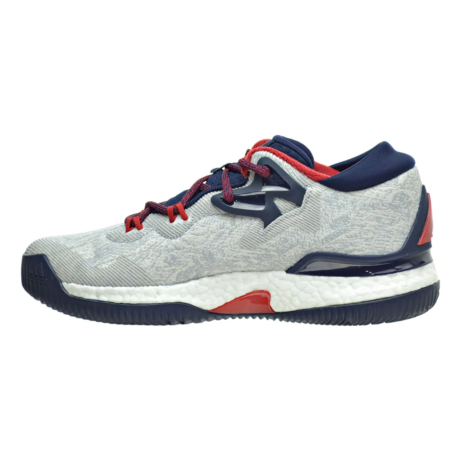 Adidas Crazylight Boost Low Big Kid's Shoes White/Scarlet/Collegiate Navy