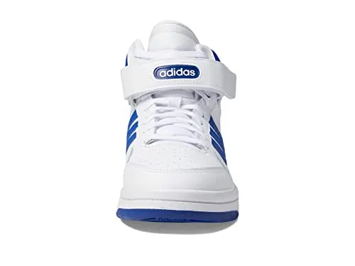 adidas Men's Postmove Mid Basketball Shoe, White/Team Royal Blue/Grey, 8.5