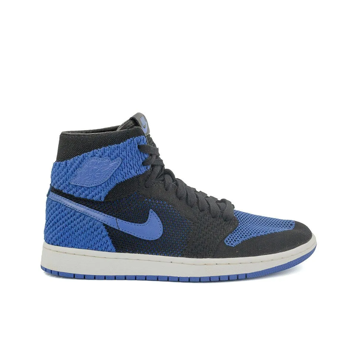 Air Jordan 1 Retro Og Flyknit High-Top Sneakers Fabric Blue Colour For Men