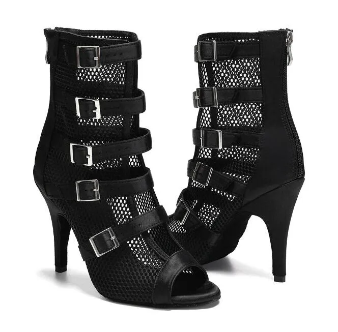 Black Dance Boots for Heels Dance Class Dance Booties Heels