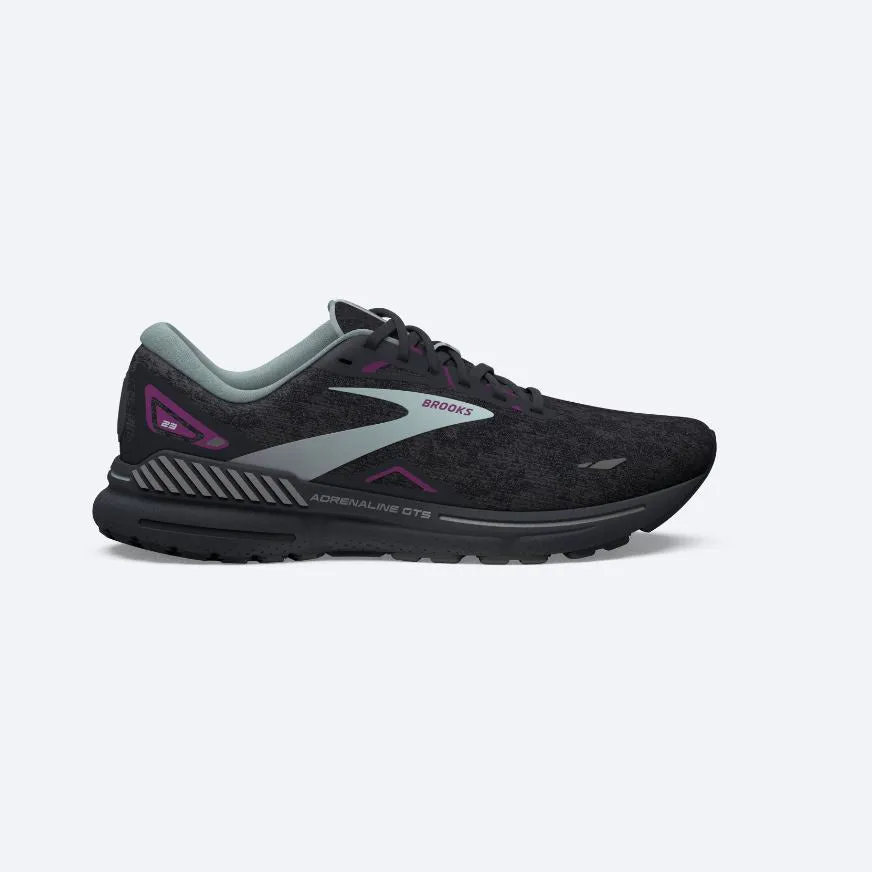 Brooks Women's Adrenaline GTS 23 - Black/Light Blue/Purple