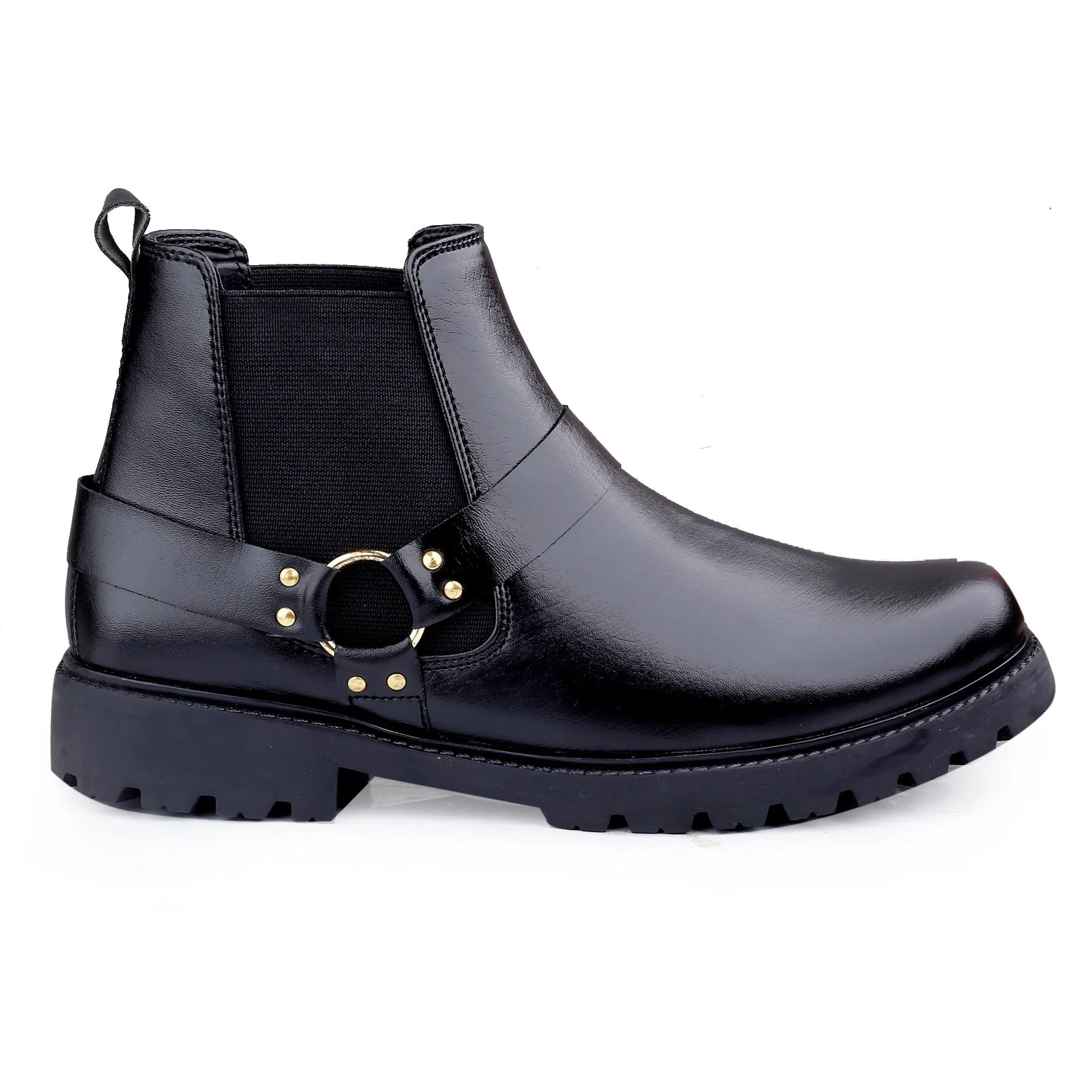 Bxxy's Faux Leather Ultra Stylish Comfortable Slip-on Chelsea Boots for Men