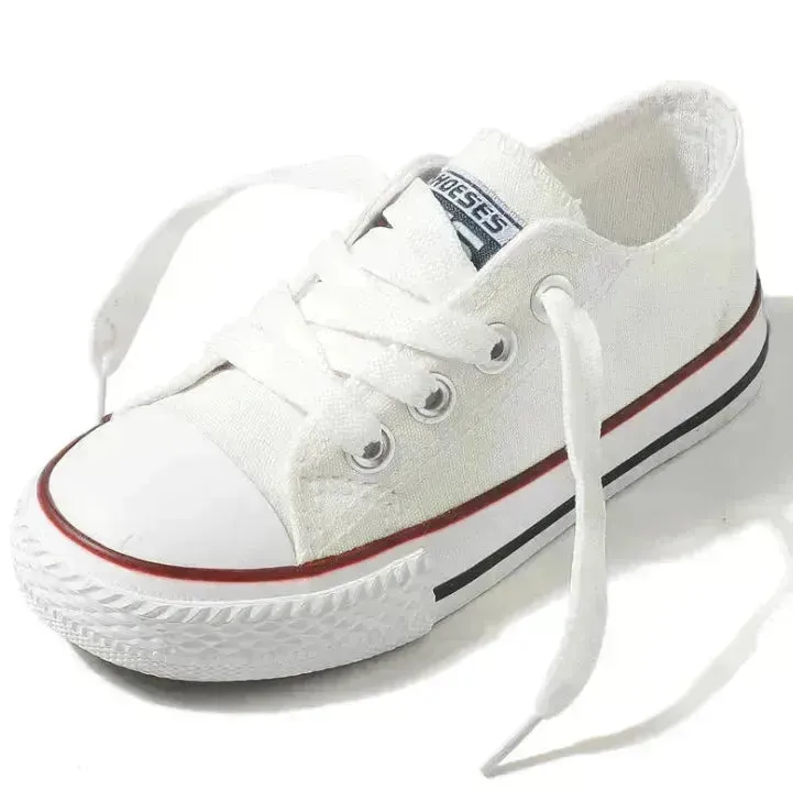 Canvas shoes non-slip casual shoes student parent-child shoes new baby shoes white shoes