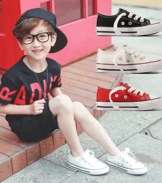 Canvas shoes non-slip casual shoes student parent-child shoes new baby shoes white shoes