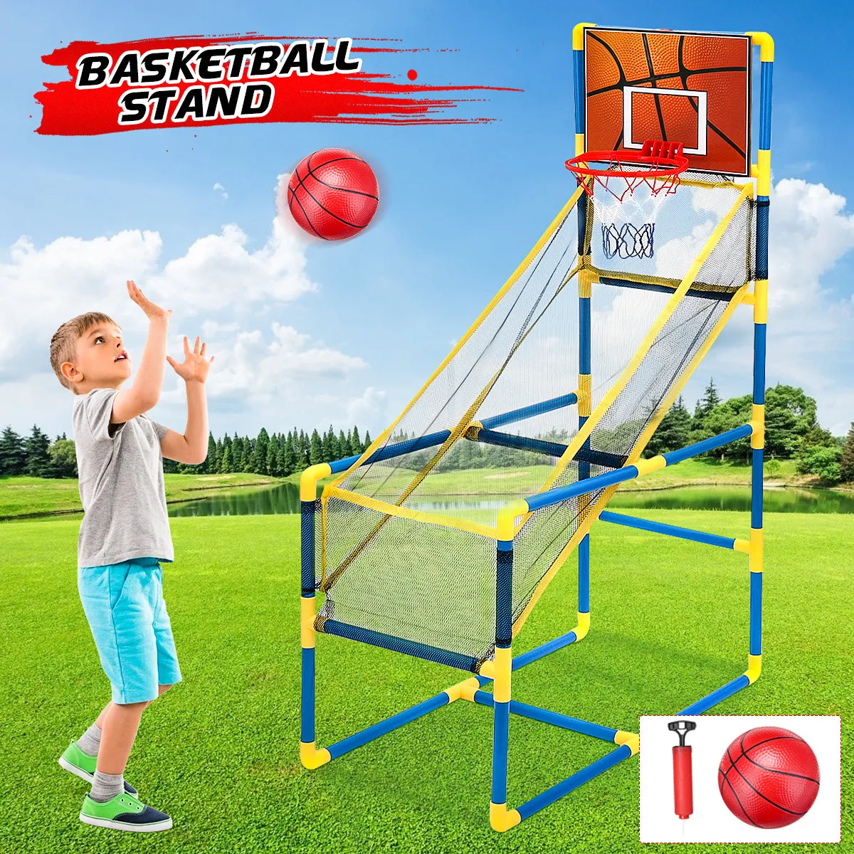 Children Lightweight Portable Easy Assemble Basketball Stand Adjustable