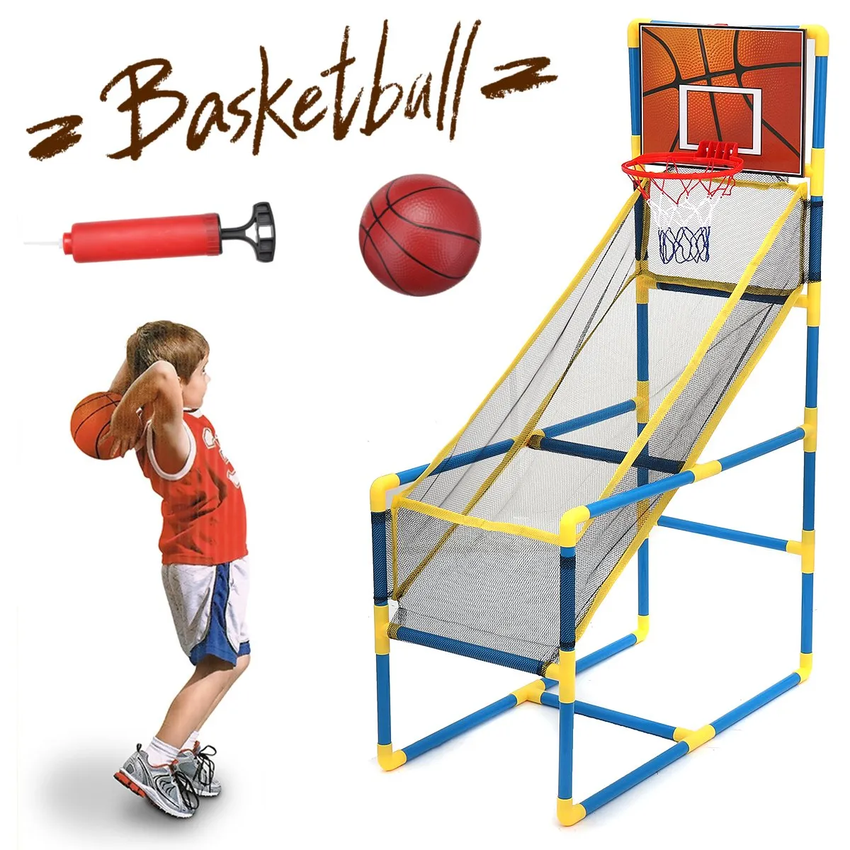 Children Lightweight Portable Easy Assemble Basketball Stand Adjustable