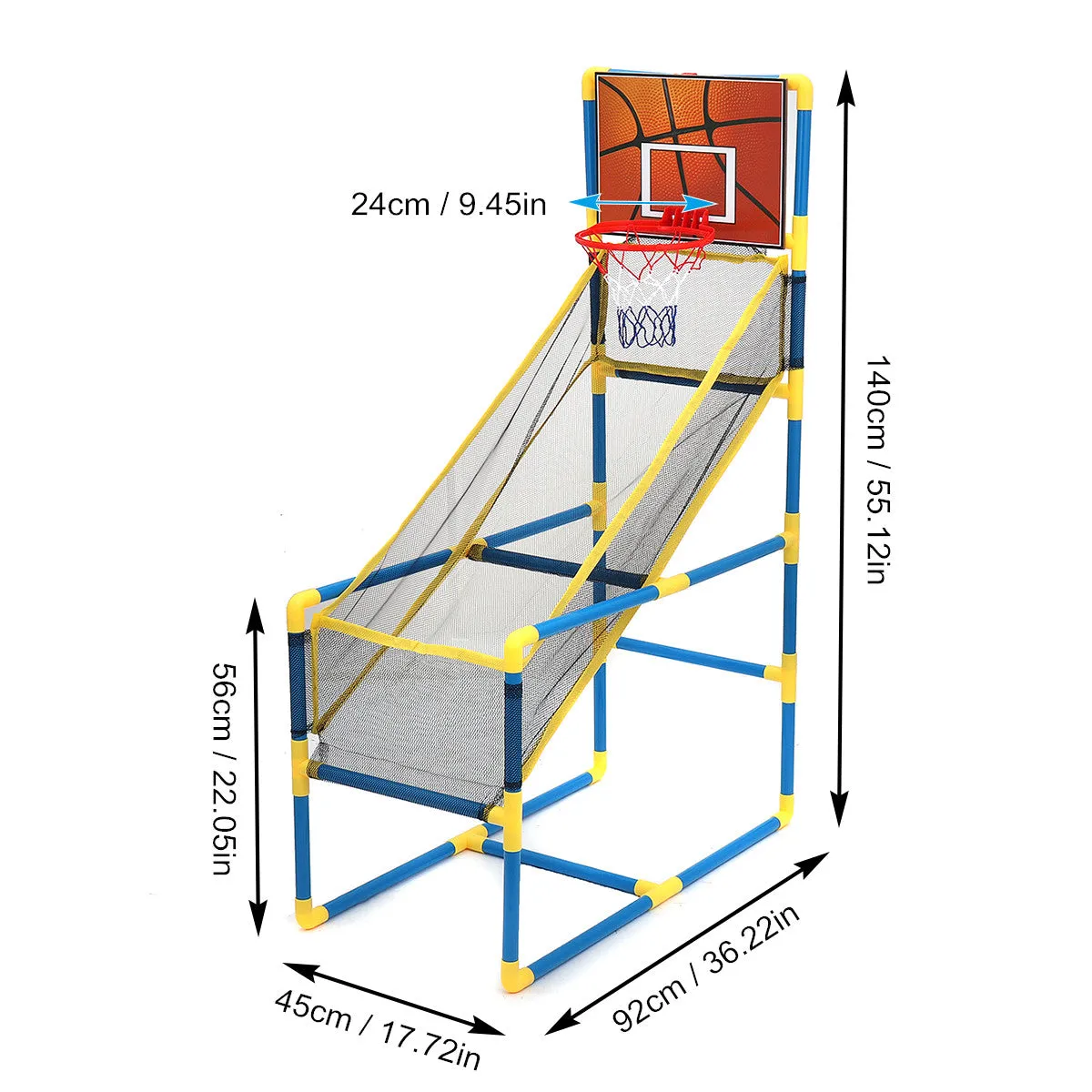 Children Lightweight Portable Easy Assemble Basketball Stand Adjustable