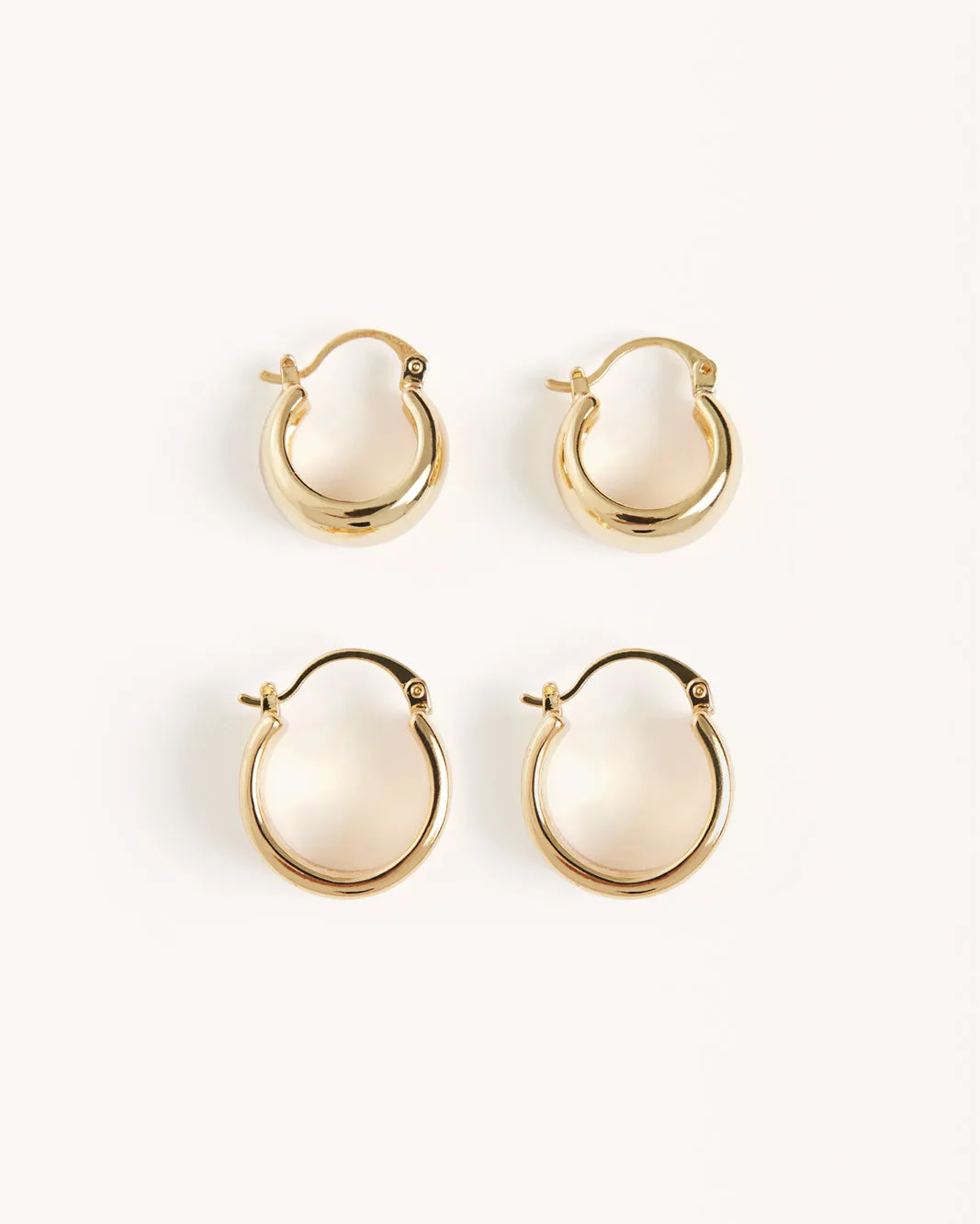 CINDY EARRING 2 PACK - GOLD PLATED 18K