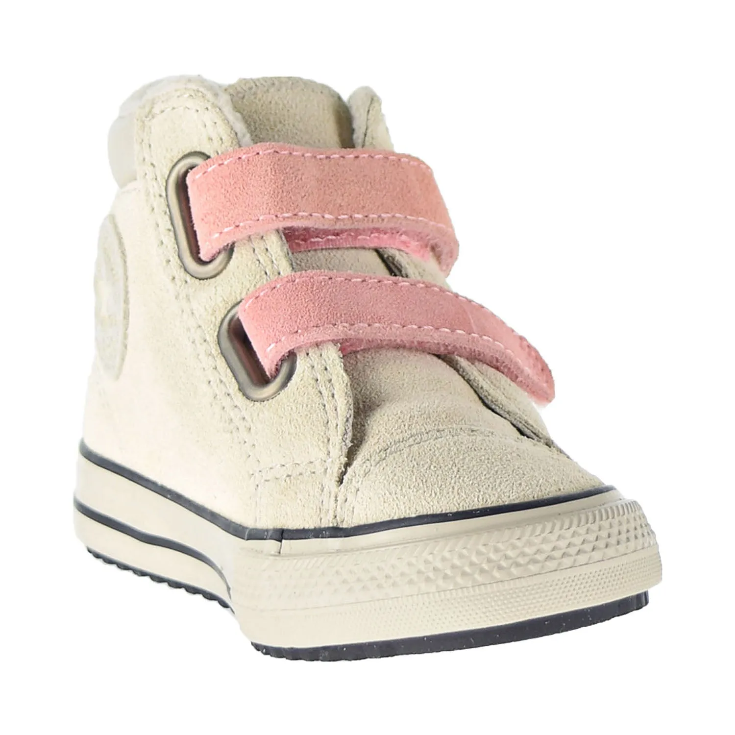 Converse Chuck Taylor AS Hook And Loop PC Boot Hi Toddler Shoes Natural Ivory