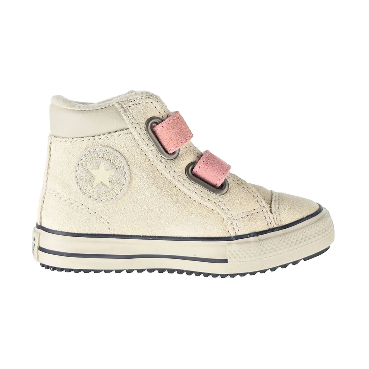 Converse Chuck Taylor AS Hook And Loop PC Boot Hi Toddler Shoes Natural Ivory