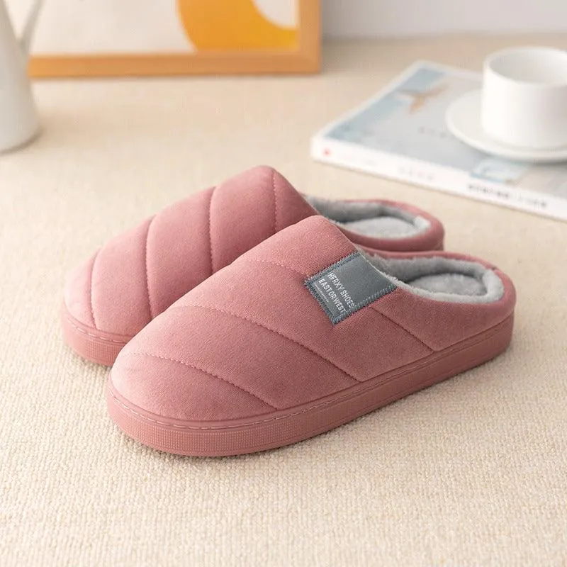 Cotton Slippers Autumn And Winter Women's Home Warm Cotton Shoes Men