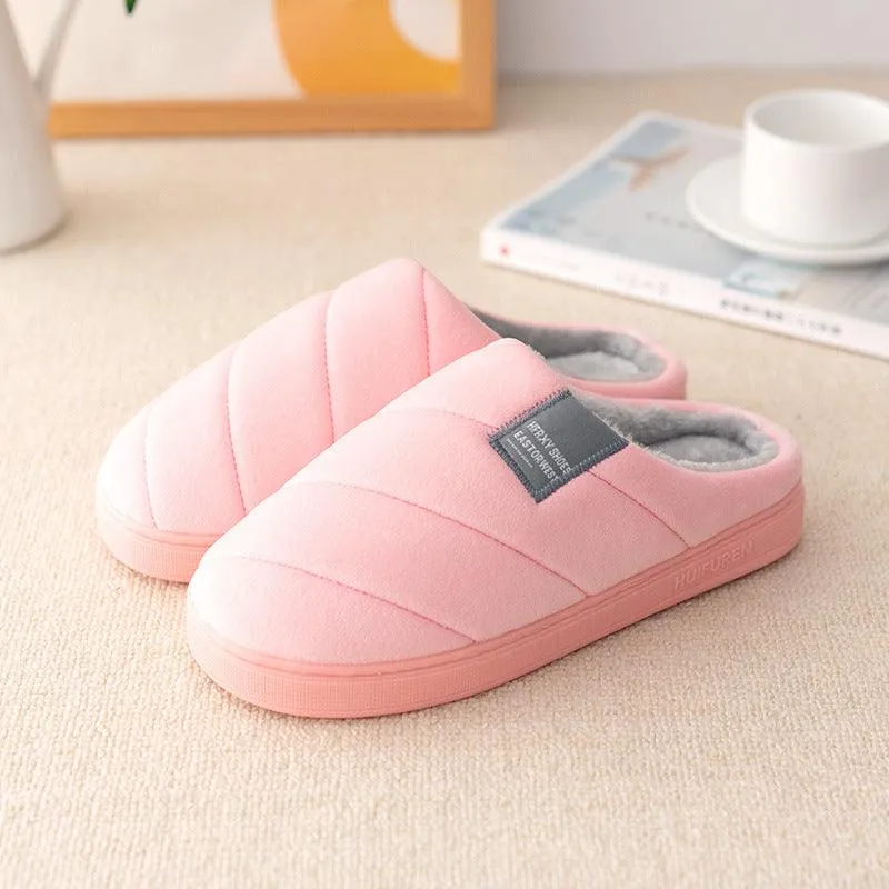 Cotton Slippers Autumn And Winter Women's Home Warm Cotton Shoes Men