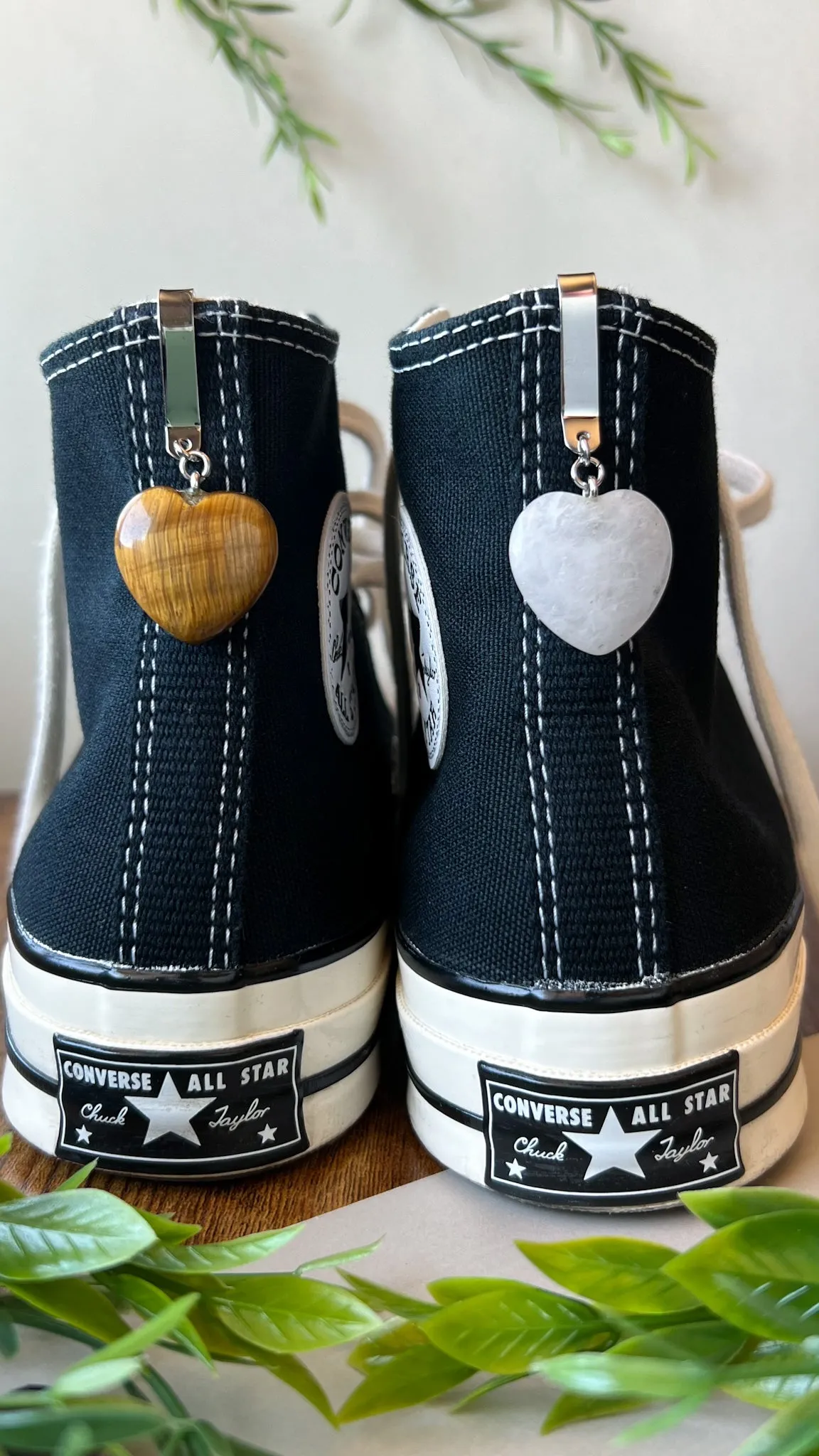 Crystal Heart Shoe Accessory, Shoe Charm, High Top Sneaker Clip, Crystal Shoe Keychain