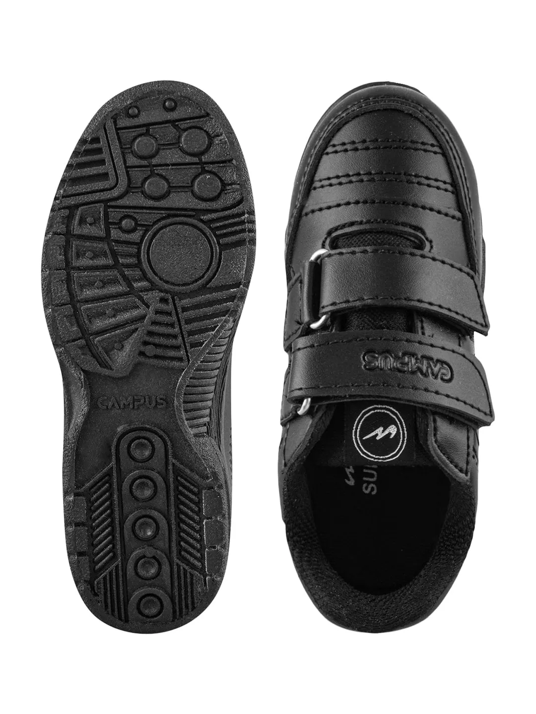 CS-1260VA Black Kid's School Shoes