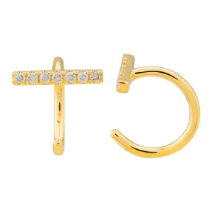 Diamond Bar Jacket Threader Earrings