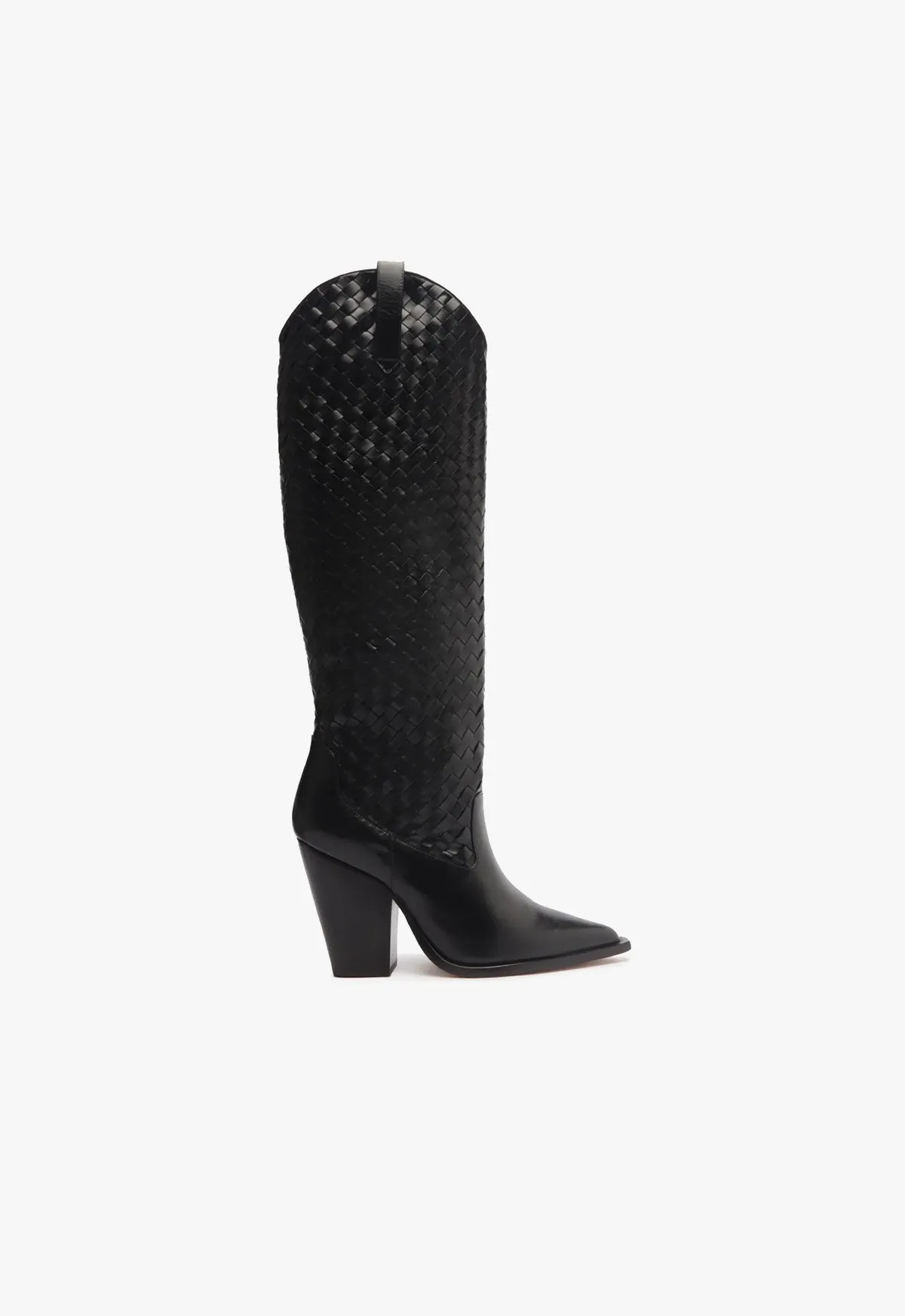 Ella Woven Atanado Leather Boot