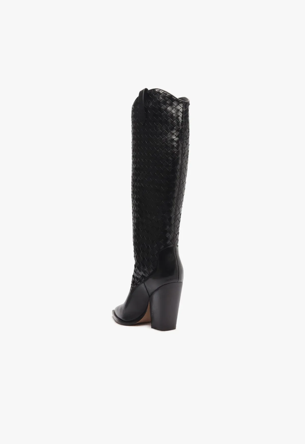 Ella Woven Atanado Leather Boot