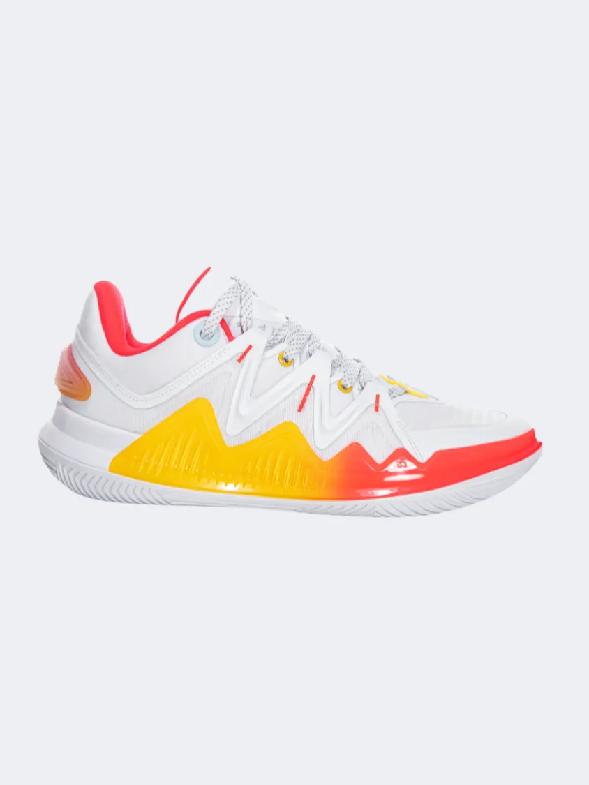 Erke Men Basketball Shoes White/Red/Orange