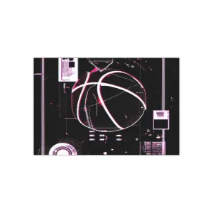 Futuristic Slam Dunk Galaxy Basketball Poster