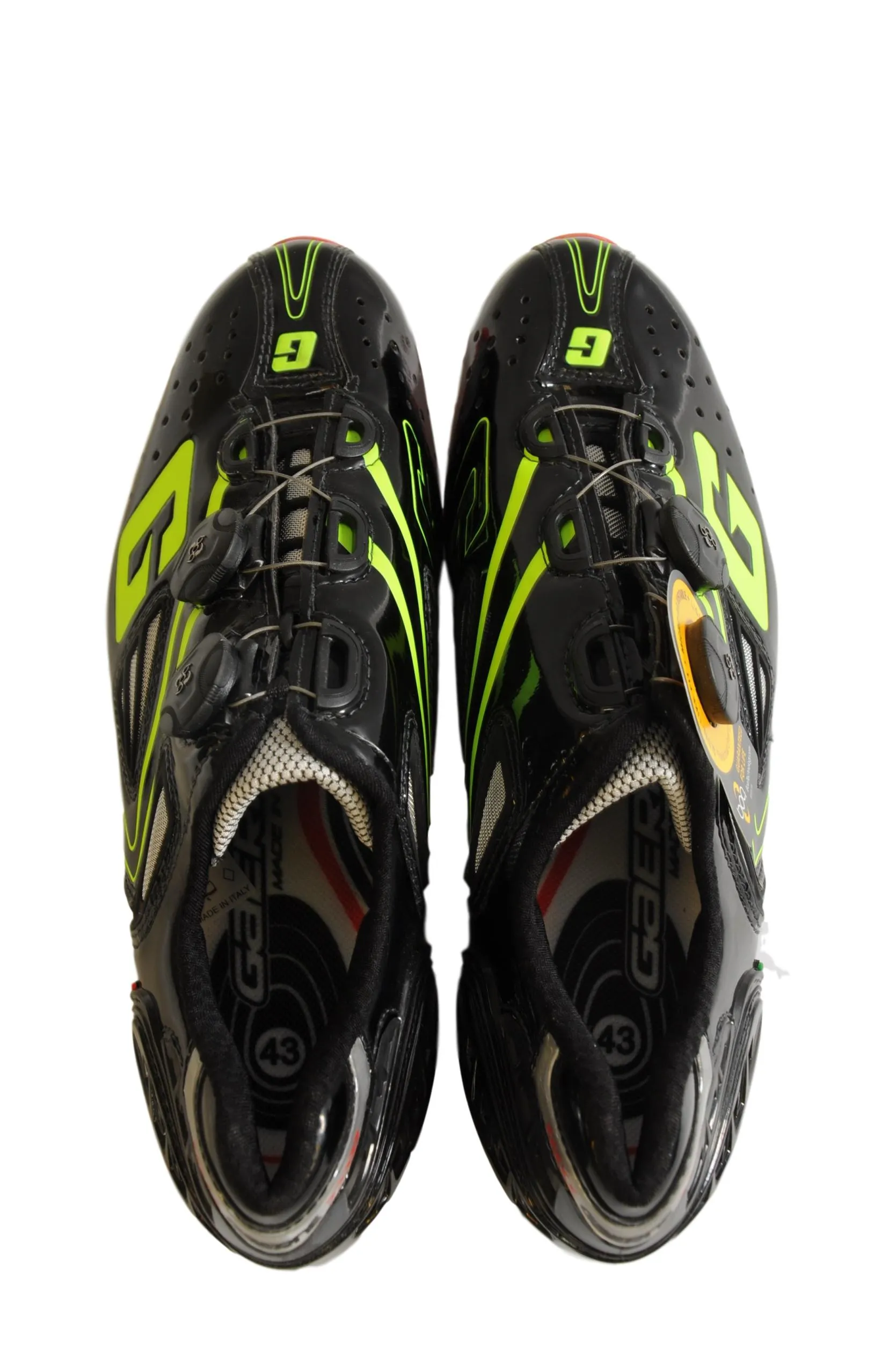 Gaerne G.Kobra Mens Carbon Fiber SPD Cycling Shoes - Black - Green - UK 9 (£235)