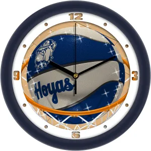 Georgetown Wall Clock - Basketball Slam Dunk