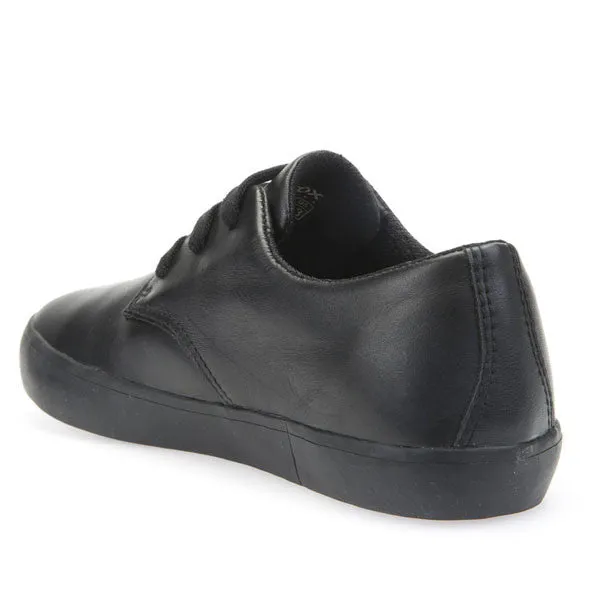 Geox J Kiwi Black Lace School Shoes