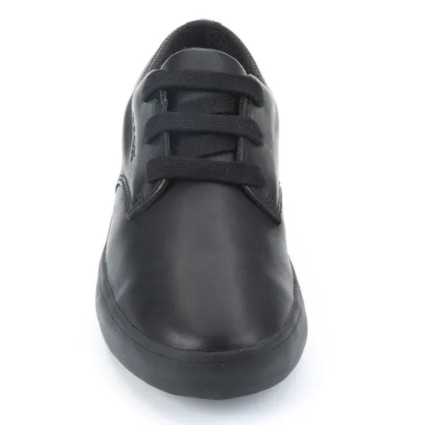 Geox J Kiwi Black Lace School Shoes