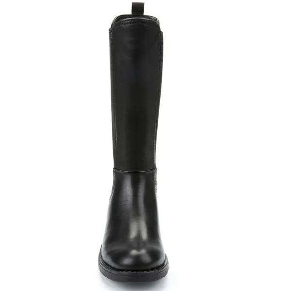 Geox J Sofia Black Elastic Knee Boots