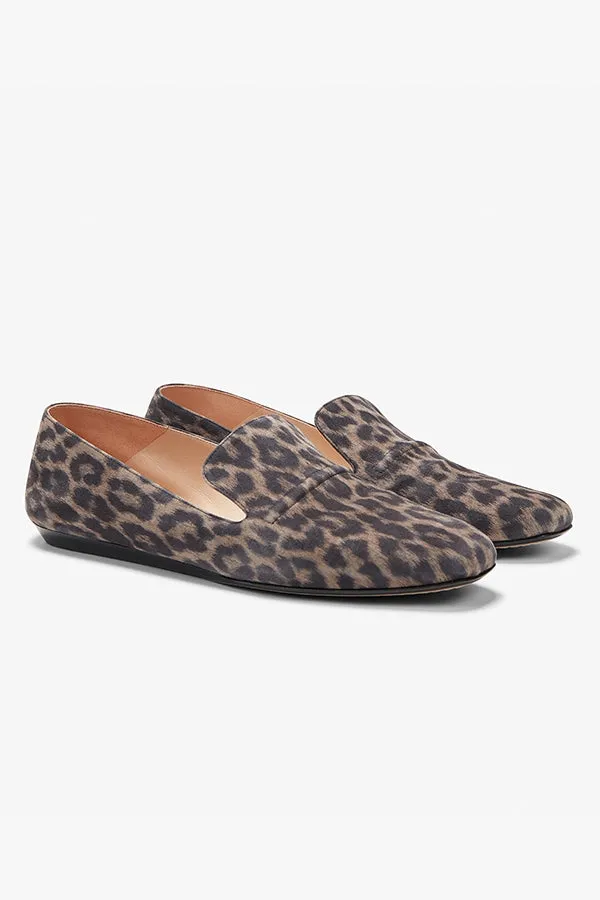 Grace Loafer - Leopard Suede :: Taupe / Black