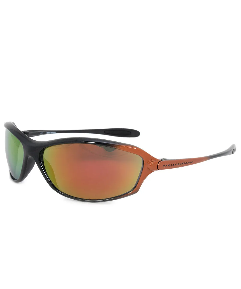 Harley Davidson Rectangle Sunglasses HDS0614 BKOR 66