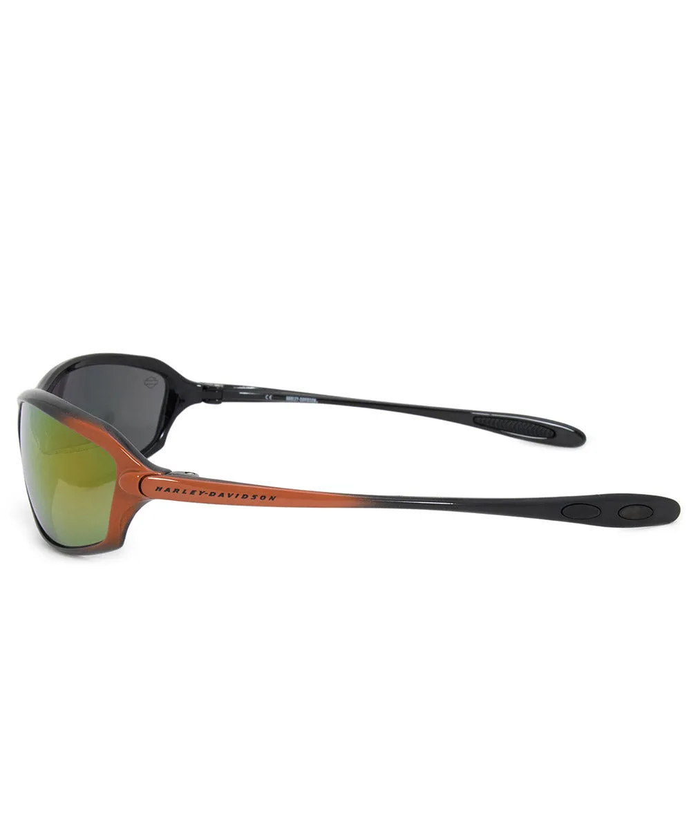 Harley Davidson Rectangle Sunglasses HDS0614 BKOR 66