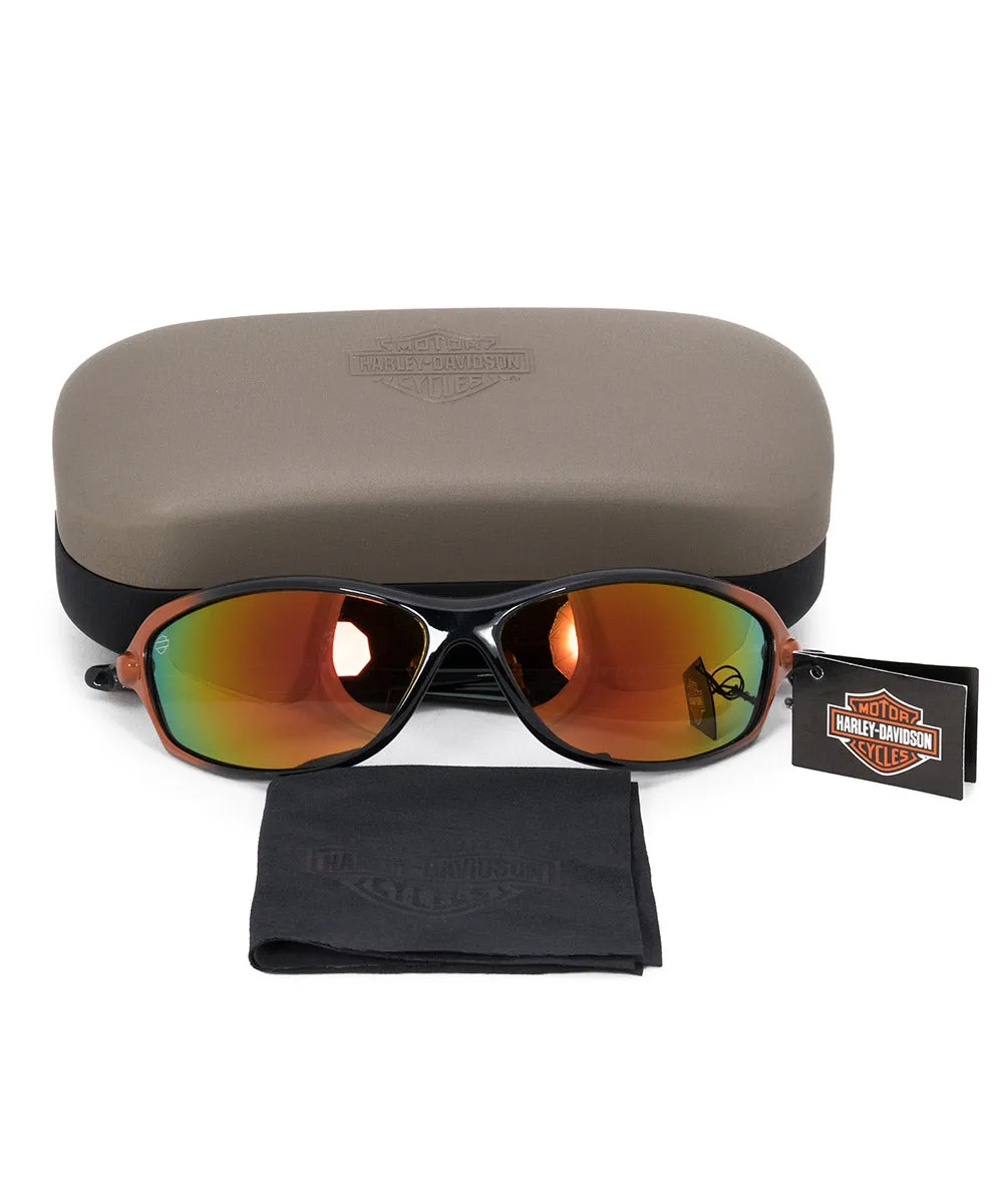 Harley Davidson Rectangle Sunglasses HDS0614 BKOR 66