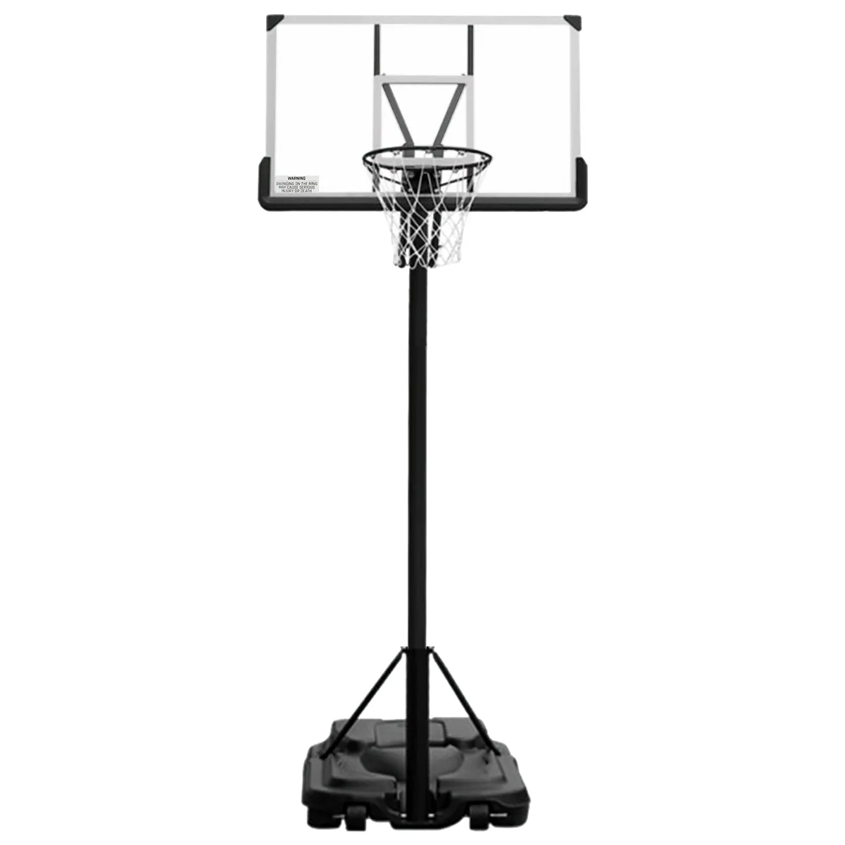 Height Adjustable Portable Basketball Hoop 50in Fiberglass Backboard Kahuna