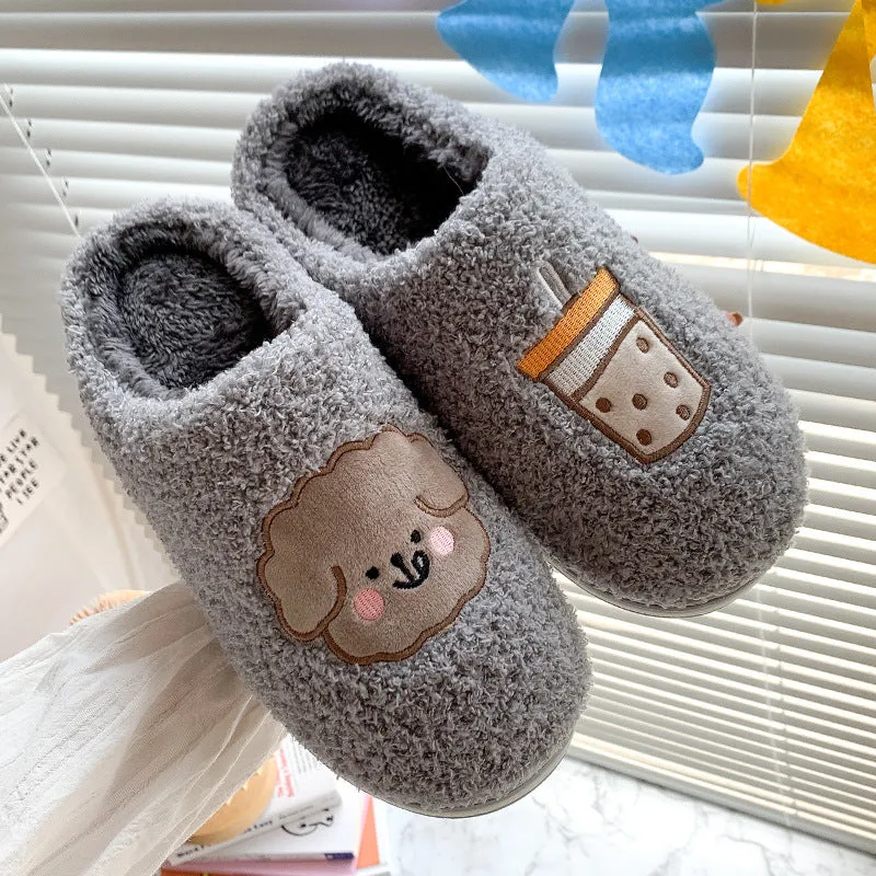 Home Confinement Dormitory Plush Slippers