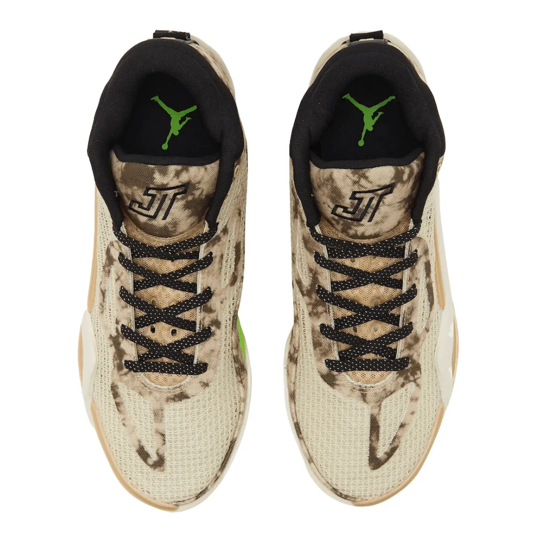 Jordan - Men's Tatum 1 'Tunnel Walk' - Fossil / Sesame / Electric Green / Black