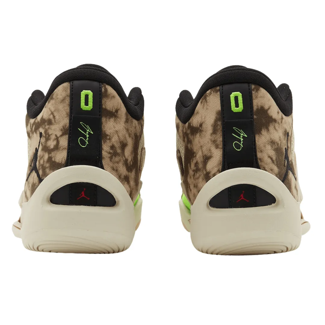 Jordan - Men's Tatum 1 'Tunnel Walk' - Fossil / Sesame / Electric Green / Black