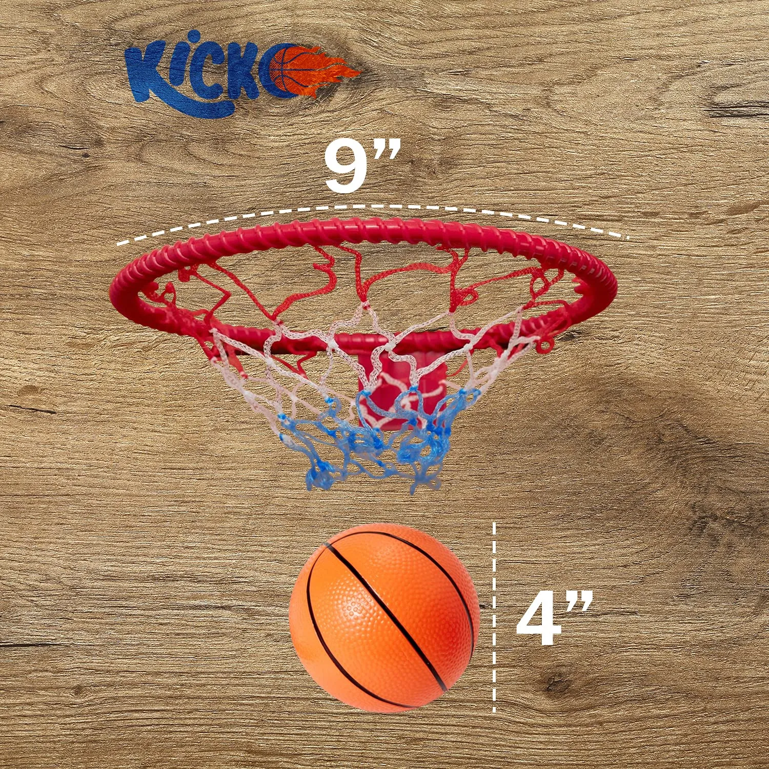 Kicko Over The Door Basketball Hoop and Ball Set - 1 Pack - for Kids, Party Favors