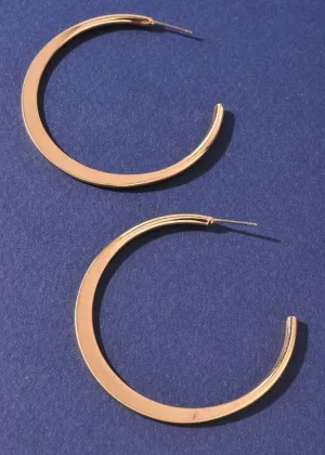 La Paz Flattened Hoops-Gold