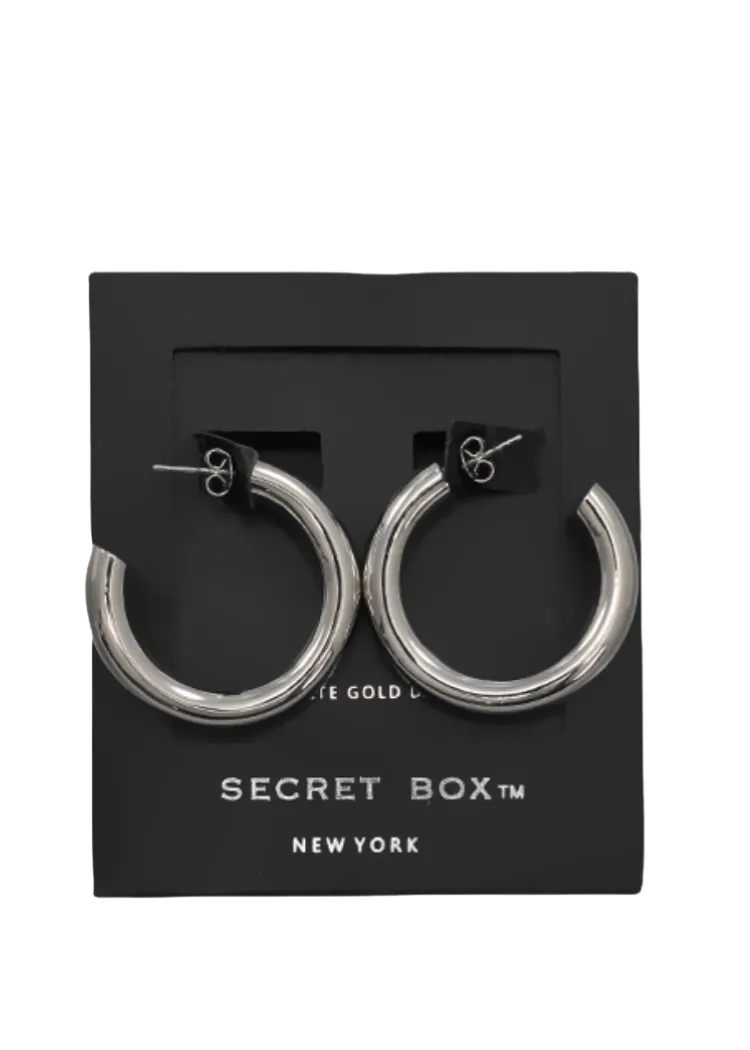 Leena Silver Hoops