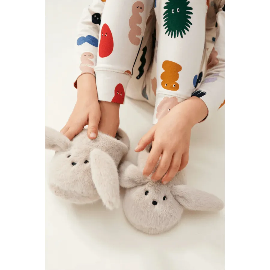 Liewood: Aviaja Rabbit Slippers - Mist