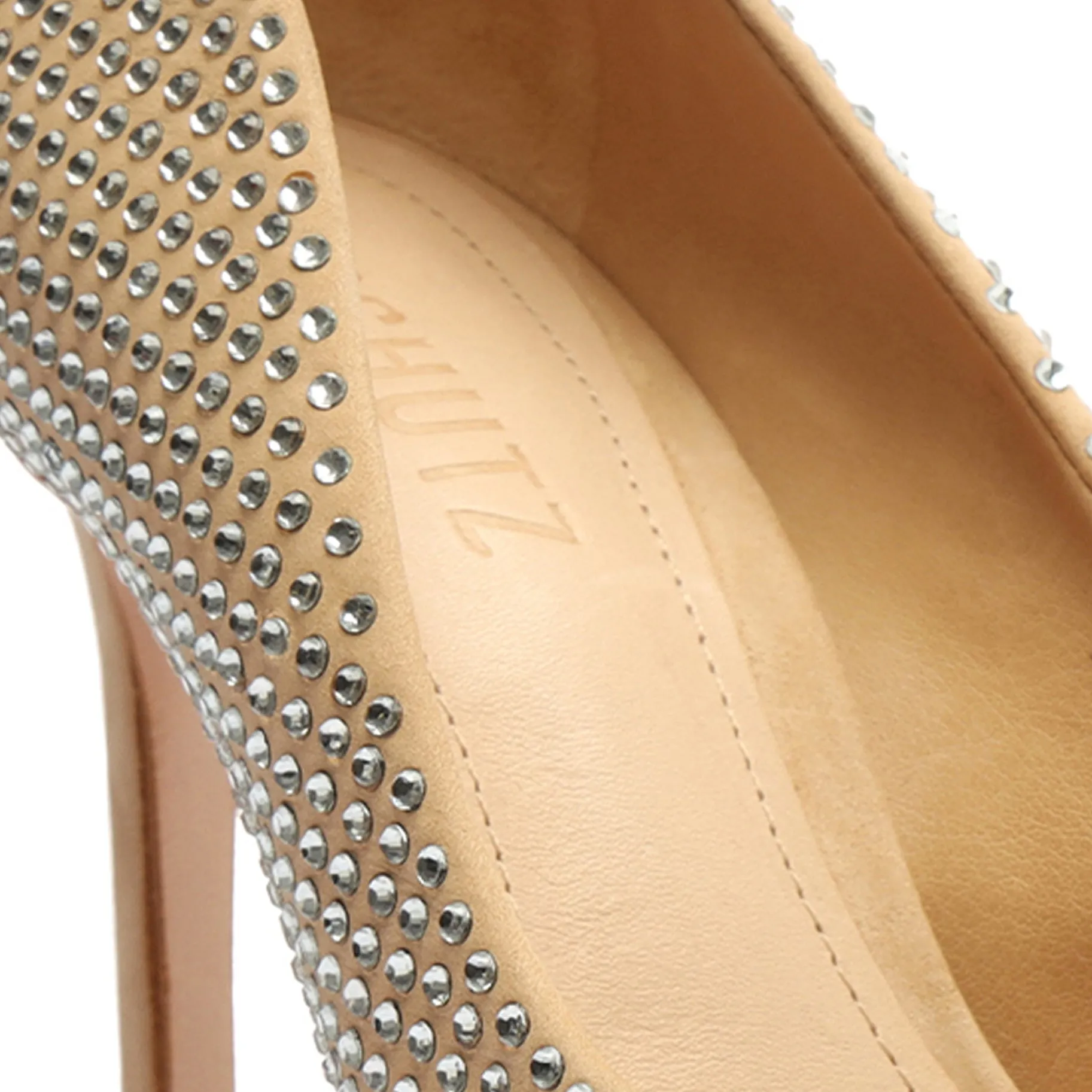 Lou Crystal Nubuck & Rhinestones Pump