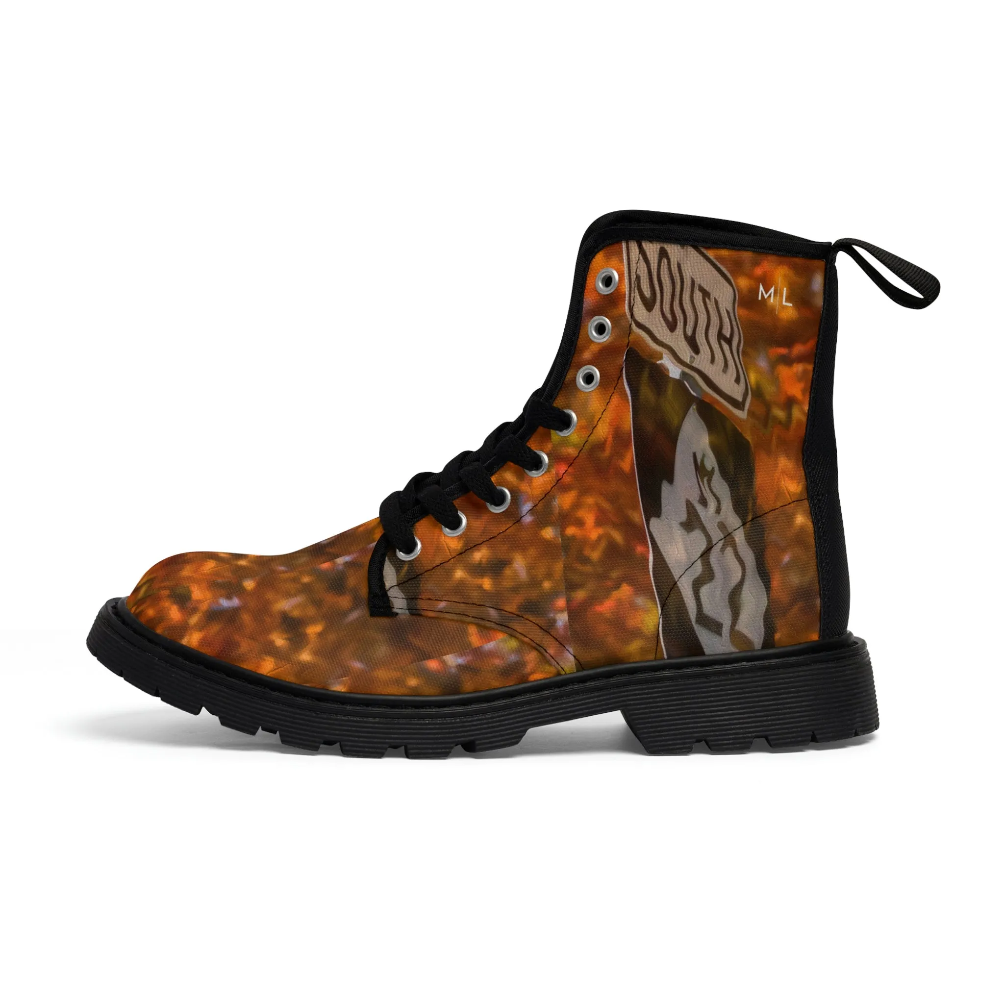 M22 Impressionist Women's Canvas Art Boots